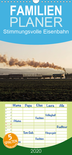 Stimmungsvolle Eisenbahn – Bahnimpressionen aus Österreich – Familienplaner hoch (Wandkalender 2020 , 21 cm x 45 cm, hoch) von rail66
