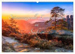 Stimmungsvolle Landschaften in Sachsen 2024 (Wandkalender 2024 DIN A2 quer), CALVENDO Monatskalender von Beyer (Moqui),  Daniela