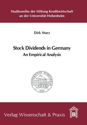 Stock Dividends in Germany. von Sturz,  Dirk