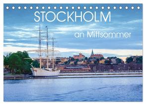Stockholm an Mittsommer (Tischkalender 2024 DIN A5 quer), CALVENDO Monatskalender von Gelner,  Dennis