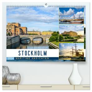 Stockholm – Maritime Ansichten (hochwertiger Premium Wandkalender 2024 DIN A2 quer), Kunstdruck in Hochglanz von U-DO,  U-DO