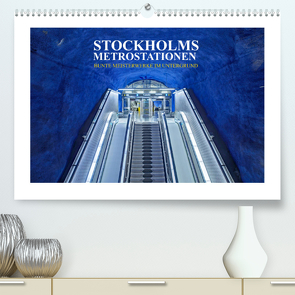 Stockholms Metrostationen – Bunte Meisterwerke im Untergrund (Premium, hochwertiger DIN A2 Wandkalender 2022, Kunstdruck in Hochglanz) von Hallweger,  Christian