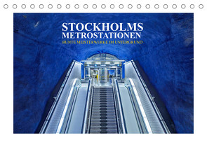 Stockholms Metrostationen – Bunte Meisterwerke im Untergrund (Tischkalender 2023 DIN A5 quer) von Hallweger,  Christian