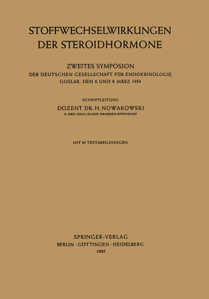 Stoffwechselwirkungen der Steroidhormone von Nowakowski,  Henryk