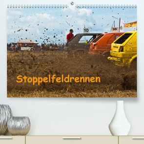 Stoppelfeldrennen (Premium, hochwertiger DIN A2 Wandkalender 2023, Kunstdruck in Hochglanz) von J. Sülzner [[NJS-Photographie]],  Norbert