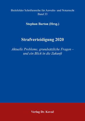 Strafverteidigung 2020 von Barton,  Stephan