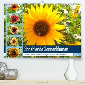 Strahlende Sonnenblumen (Premium, hochwertiger DIN A2 Wandkalender 2023, Kunstdruck in Hochglanz) von Sigwarth,  Karin