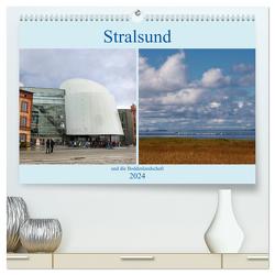 Stralsund und die Boddenlandschaft (hochwertiger Premium Wandkalender 2024 DIN A2 quer), Kunstdruck in Hochglanz von Dürr,  Brigitte