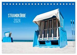 Strandkörbe 2024 (Tischkalender 2024 DIN A5 quer), CALVENDO Monatskalender von Kerpa,  Ralph