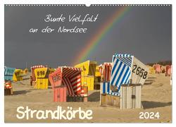 Strandkörbe – bunte Vielfalt an der Nordsee (Wandkalender 2024 DIN A2 quer), CALVENDO Monatskalender von T. Frank,  Roland