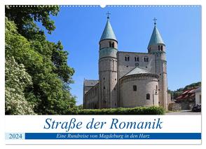 Straße der Romanik im Harz – eine Rundreise von Magdeburg in den Harz (Wandkalender 2024 DIN A2 quer), CALVENDO Monatskalender von Bussenius,  Beate