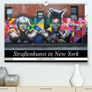 Straßenkunst in New York – Graffiti und Murals (Premium, hochwertiger DIN A2 Wandkalender 2023, Kunstdruck in Hochglanz) von gro