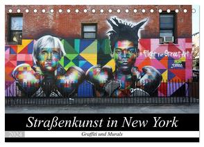 Straßenkunst in New York – Graffiti und Murals (Tischkalender 2024 DIN A5 quer), CALVENDO Monatskalender von gro,  gro