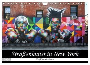 Straßenkunst in New York – Graffiti und Murals (Wandkalender 2024 DIN A4 quer), CALVENDO Monatskalender von gro,  gro