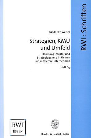 Strategien, KMU und Umfeld. von Welter,  Friederike