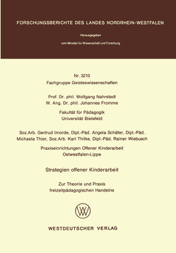 Strategien offener Kinderarbeit von Nahrstedt,  Wolfgang