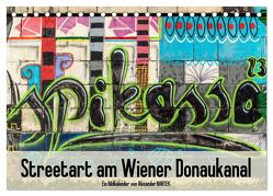 Streetart am Wiener Donaukanal (Tischkalender 2024 DIN A5 quer), CALVENDO Monatskalender von Bartek,  Alexander