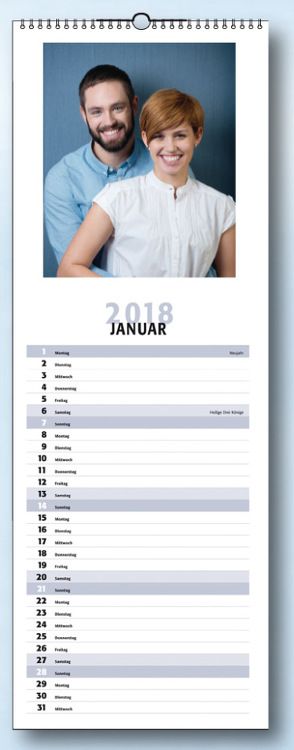 Streifenkalender Fotokalender und Bastelkalender 2019