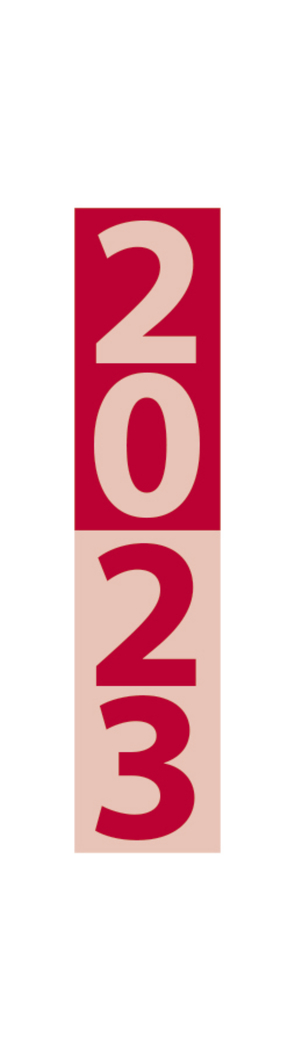 Streifenplaner Mini Rot 2023 von Korsch Verlag