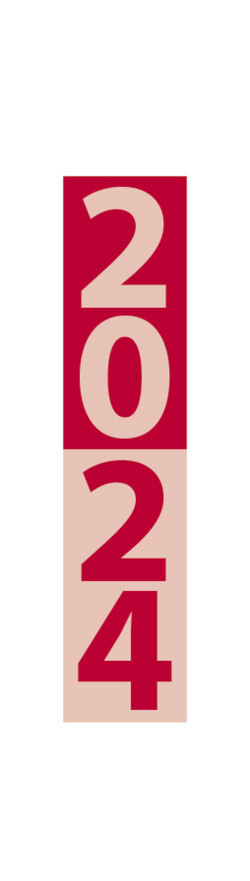 Streifenplaner Mini Rot 2024 von Korsch Verlag