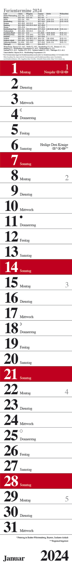 Streifenplaner Praktika Rot 2024 von Korsch Verlag