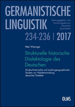 Strukturelle historische Dialektologie des Deutschen von Patocka,  Franz, Wiesinger,  Peter