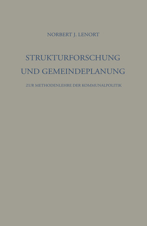 Strukturforschung und Gemeindeplanung von Lenort,  Norbert J.