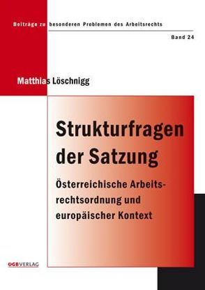 Strukturfragen der Satzung von Löschnigg,  Matthias