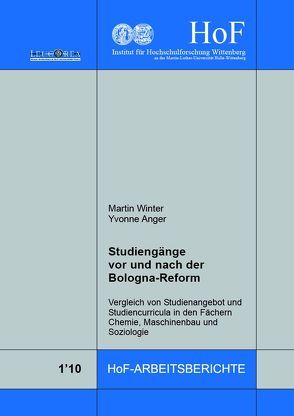 Studiengänge vor und nach der Bologna-Reform von Anger,  Yvonne, Winter,  Martin