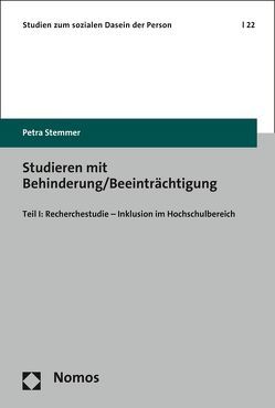 Studieren mit Behinderung/Beeinträchtigung von Stemmer,  Petra