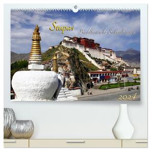 Stupas – Buddhistische Sakralbauten 2024 (hochwertiger Premium Wandkalender 2024 DIN A2 quer), Kunstdruck in Hochglanz von Bergermann,  Manfred