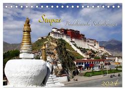 Stupas – Buddhistische Sakralbauten 2024 (Tischkalender 2024 DIN A5 quer), CALVENDO Monatskalender von Bergermann,  Manfred