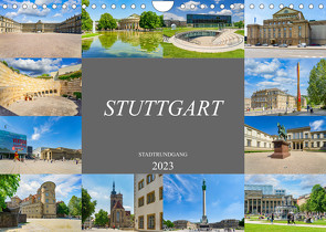 Stuttgart Stadtrundgang (Wandkalender 2023 DIN A4 quer) von Meutzner,  Dirk