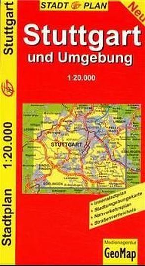 Stuttgart und Umgebung – Stadtplan