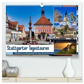 Stuttgarter Tagestouren (hochwertiger Premium Wandkalender 2024 DIN A2 quer), Kunstdruck in Hochglanz von Huschka,  Klaus-Peter