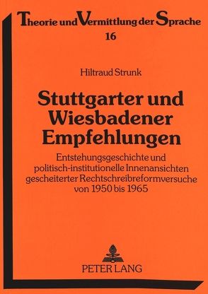 Stuttgarter und Wiesbadener Empfehlungen von Strunk,  Hiltraud