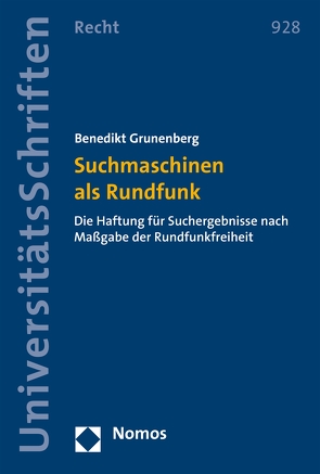 Suchmaschinen als Rundfunk von Grunenberg,  Benedikt