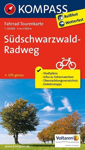 KOMPASS Fahrrad-Tourenkarte Südschwarzwald-Radweg 1:50.000 von KOMPASS-Karten GmbH