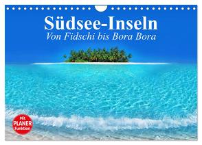 Südsee-Inseln. Von Fidschi bis Bora Bora (Wandkalender 2024 DIN A4 quer), CALVENDO Monatskalender von Stanzer,  Elisabeth