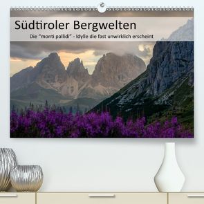 Südtiroler Bergwelten – Die monti pallidi, Idylle die fast unwirklich erscheint (Premium, hochwertiger DIN A2 Wandkalender 2020, Kunstdruck in Hochglanz) von Weber,  Götz