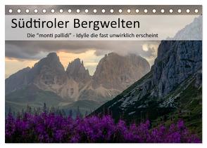Südtiroler Bergwelten – Die monti pallidi, Idylle die fast unwirklich erscheint (Tischkalender 2024 DIN A5 quer), CALVENDO Monatskalender von Weber,  Götz