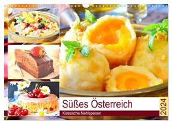 Süßes Österreich. Klassische Mehlspeisen (Wandkalender 2024 DIN A3 quer), CALVENDO Monatskalender von Hurley,  Rose