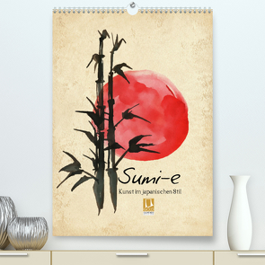 Sumi-e Kunst im japanischen Stil (Premium, hochwertiger DIN A2 Wandkalender 2023, Kunstdruck in Hochglanz) von Lucia