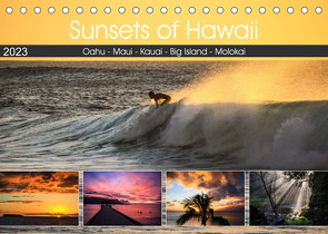 Sunsets of Hawaii (Tischkalender 2023 DIN A5 quer) von Krauss,  Florian