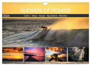 Sunsets of Hawaii (Wandkalender 2024 DIN A4 quer), CALVENDO Monatskalender von Krauss,  Florian