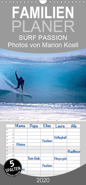 SURF PASSION 2020 Photos von Marion Koell – Familienplaner hoch (Wandkalender 2020 , 21 cm x 45 cm, hoch) von KOELL,  MARION
