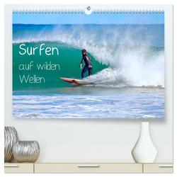 Surfen auf wilden Wellen (hochwertiger Premium Wandkalender 2024 DIN A2 quer), Kunstdruck in Hochglanz von Meyer © Stimmungsbilder1,  Marion