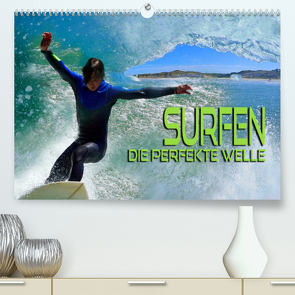 Surfen – die perfekte Welle (Premium, hochwertiger DIN A2 Wandkalender 2023, Kunstdruck in Hochglanz) von Bleicher,  Renate