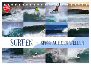 Surfen – Spaß auf den Wellen (Tischkalender 2024 DIN A5 quer), CALVENDO Monatskalender von Cross,  Martina