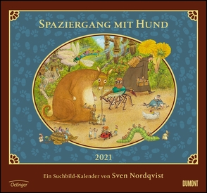 Sven Nordqvist: Spaziergang mit Hund 2021 – DUMONT Kinder-Kalender – Mit 12 Such- und Wimmelbildern – Format 38,0 x 35,5 cm von Nordqvist,  Sven